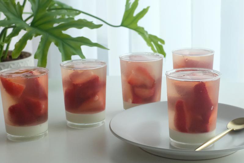 草莓水蜜桃氣泡飲果凍